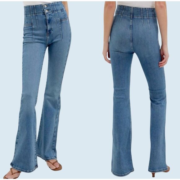 FREE PEOPLE / We the Free Jayden Hi Rise Flare Jeans Sz 30 NEW NWT - Picture 1 of 8